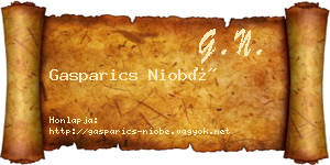 Gasparics Niobé névjegykártya